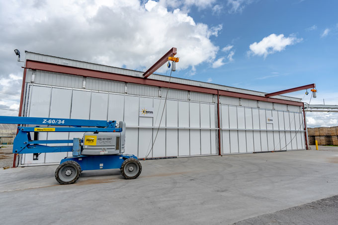 Large wood drying kiln